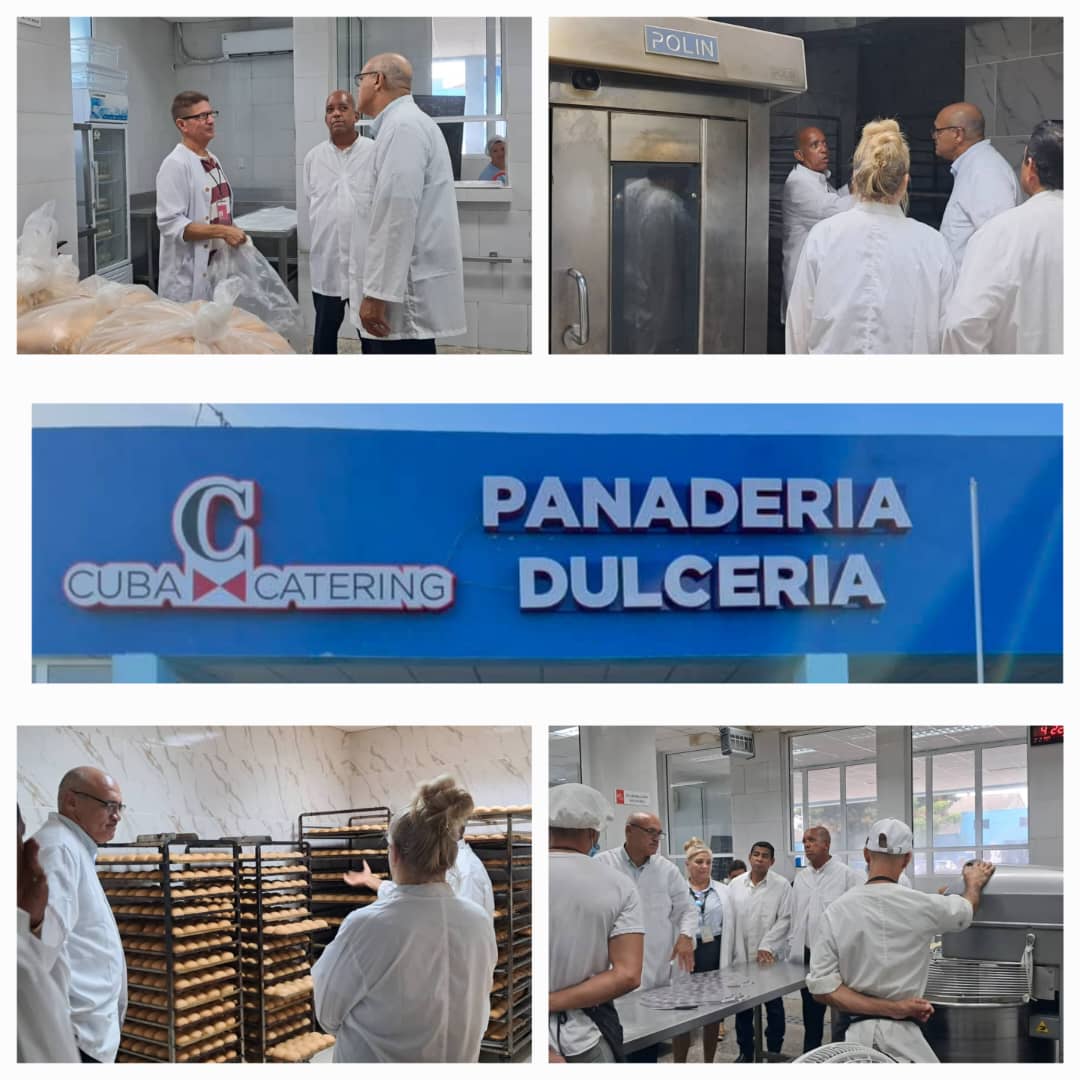 Presidente y directivos de la CAC,S.A visitaron la «Panadería Dulcería» de Cuba Catering S.A.